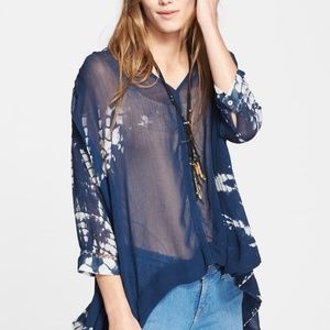 Free People Tie Me Down Blouse Top - NWOT